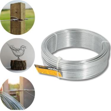 Imagem de Arame Galvanizado Nº18 Médio Bwg Fio 1,24mm Liso 1kg Vonder
