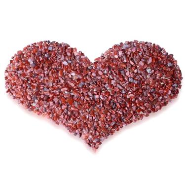 Imagem de MAIBAOTA Lascas de cristal de cornalina natural, a granel, 450 g, pequenas pedras caídas de cristal triturado, pedras decorativas para enchimento de vasos, garrafas, artesanato