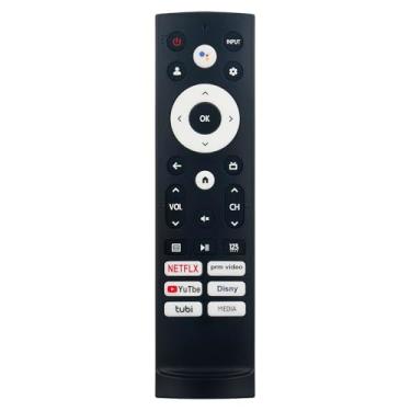 Imagem de Controle remoto de voz de substituição compatível com Hisense LED 4K UHD Smart Google TV A6, U6, U6H, U7G, U8, U8H séries 50U6H 55U6H 65U6H 75U6H 55U7G 65U7G 75U7G 55U8H 65U8H 50A6H 50A65H 50A668H 55