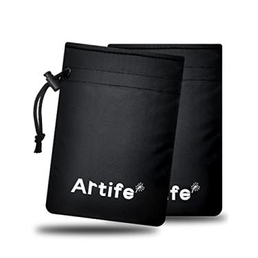 Imagem de Artife Coberturas de torneira externas espessas atualizadas para proteção contra congelamento de inverno, meias de mangueira de torneira isoladas de água de jardim pretas 2 peças