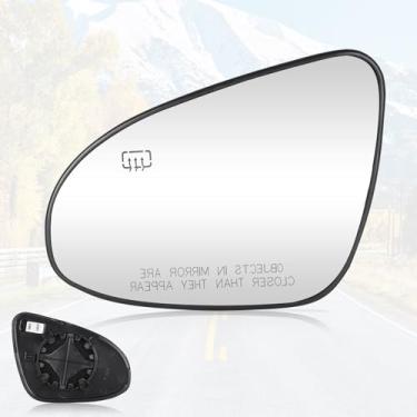 Imagem de Youxmoto Substituição de vidro do espelho aquecido do lado esquerdo do motorista, para Toyota Corolla 2014 2015 2016 2017 2018 2019, substituição do espelho retrovisor esquerdo 8793102F90, com placa