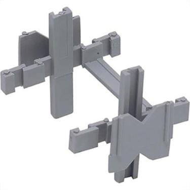 Imagem de Espacador P/Bloco De Vidro Cinza Deplasti - Kit C/10 Unidades