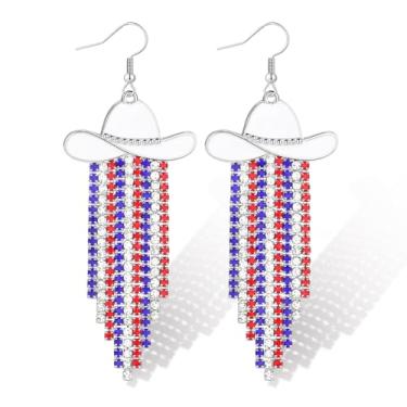 Imagem de Brincos Western Cowboy Carter Strass, presentes para cowboy, Natal, Dia dos Namorados, Festa, Joias ocidentais para mulheres, free, Latão, Strass