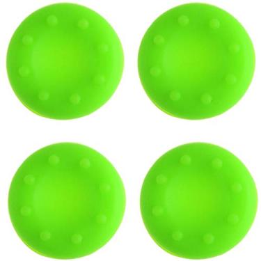 Imagem de 4 x tampas analógicas de silicone Joystick Thumbstcks Thumb Stick para controles PS4 PS3 Xbox One Xbox 360 PS2, Verde