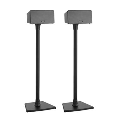 Imagem de Sanus Suporte de Alto-Falante Sonos Sem Fio para Sonos One, Play: 1 e Play: 3 – Design de Aprimoramento de Áudio com Gerenciamento de Cabos Integrado – Par (Preto) – Wss22-B1