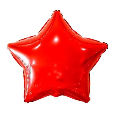 Imagem de Balão Metalizado Estrela Vermelho - 18 Polegadas