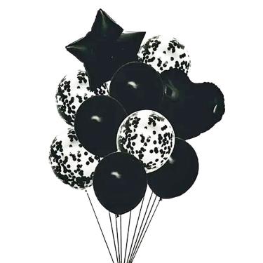 Imagem de Kit Buquê Balões Preto - 10 Unidades