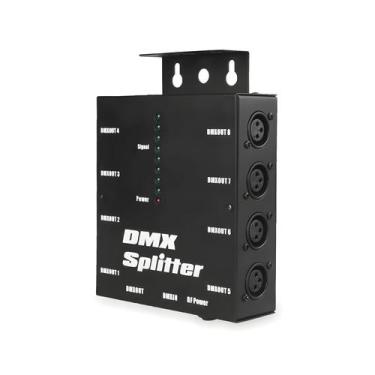 Imagem de Amplificador Divisor Óptico DMX 512 De 8 Vias Isolado De 3 Pinos Para 