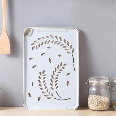 Imagem de Bandejas De Plástico Antiderrapante Prato De Bebidas Bandeja Retangular Antiderrapante, Light Blue