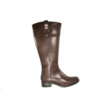 Imagem de Bota Feminina Cano Longo Couro Confort Marrom - Cód 267 (Marrom, BR, Adulto, Numérico, 35)