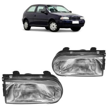 Imagem de Farol Dianteiro Gol G2 Bola 1995 A 2005 Máscara Cromada - Automotive I