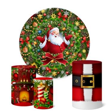 Imagem de Trio Capas Cilindro + Painel Sublimado Festa 1,50m Natal (K1NAT054)