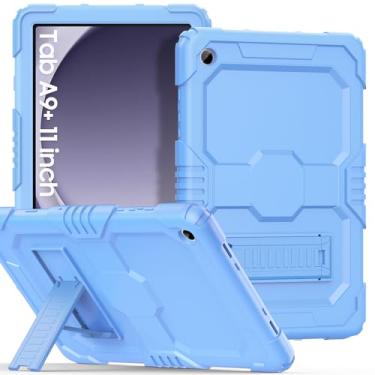 Imagem de OKP Capa para Samsung Galaxy Tab A9+/A9 Plus 28 cm 2023 (SM-X210/X216/X218), capa protetora resistente à prova de choque para tablet Galaxy A9+ de 11 polegadas com suporte para crianças, meninos,