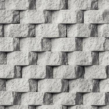 Imagem de Papel De Parede Vinilico Tijolo/pedras Cinza - EDANTEX