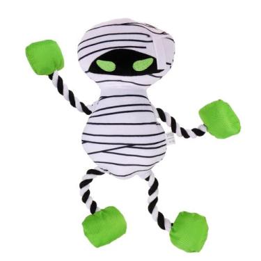 Imagem de Brinquedo para cães EXPAWLORER Mummy Zombie Squeaky com papel enrugado