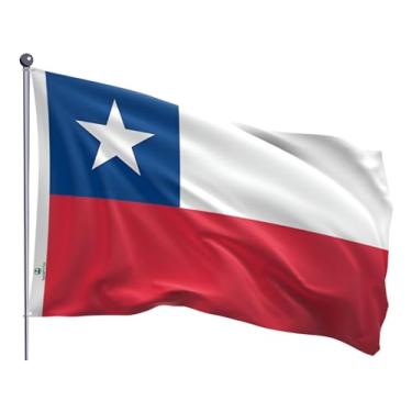 Imagem de Bandeira Chile estampada dupla face - 0,70x1,00m