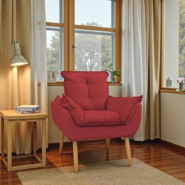 Imagem de Poltrona Para Sala Decorativa Opala Pés Palito Suede - Porto Decor, Ve