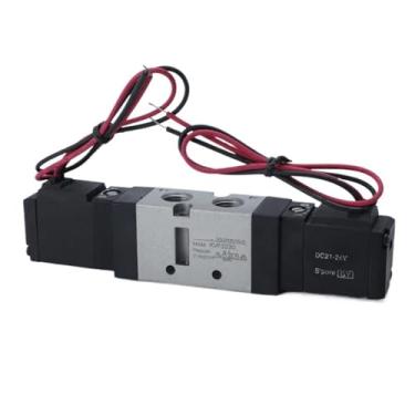 Imagem de KVF3230 KVF3230 Válvula solenoide de cabeça dupla controle duplo 5 vias 2 posições Power Down Hold Válvula direcional pneumática 1 peça (tipo suporte de amp, DC24V)