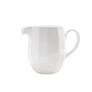 Imagem de Molho de cerâmica com alça de grande capacidade clássico branco puro 750 ml / 718.9 g Jarro de café leite açúcar e creme barco para molho de café