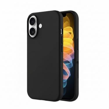 Imagem de Capa Case Premium Compatível iPhone 17 Silicone Macio Interior Veludo Proteção De Câmera Anti Impacto Reforçada Aveludada (PRETO)