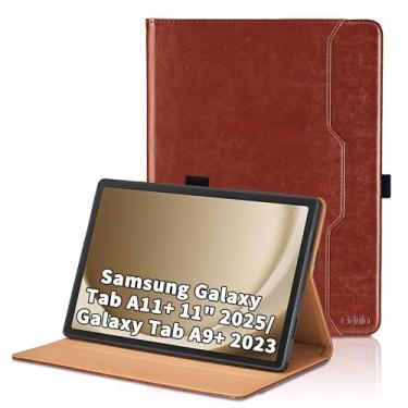 Imagem de Oduio Capa para Samsung Galaxy Tab A11 Plus 2025/ A9 Plus 2023 11 polegadas (SM-X236B/SM-X210/X215/X216) - Capa fólio de couro PU com suporte de mão e bolso, capa para tablet inteligente despertar