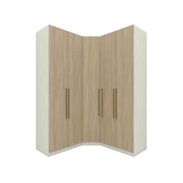 Imagem de Guarda Roupa Modulado de Canto 5 Portas Areia/Jequitibá - Henn