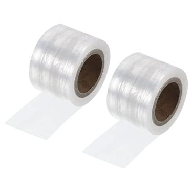 Imagem de 27 jardas x 1,2 polegadas Badminton Grip Cushion Wrap, pacote com 2 unidades de fita adesiva para raquete de tênis PE, acessórios de almofada antiderrapante, transparente