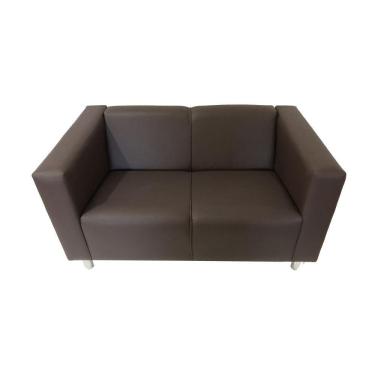 Imagem de Sofá Nilo Sala Recepção 2 Lugares - Marrom - Cor: Marrom
