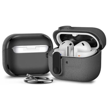 Imagem de Miimall Capa rígida para Samsung Galaxy Buds 3/Buds3 Pro/Buds3 FE com trava segura, à prova de choque, antiderrapante, resistente, capa protetora para Galaxy Buds 3/Buds3 Pro/Buds3 FE com mosquetão