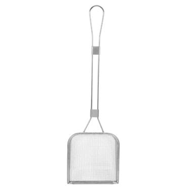 Imagem de Ciieeo Colher de coador de alimentos de aço inoxidável, escumadeira de óleo plana larga com peneira de malha fina para cozinhar, fritar, ferramenta essencial de cozinha para filtragem de óleo