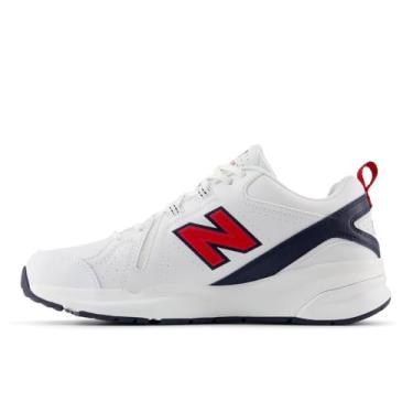 Imagem de New Balance Tênis masculino 608 V5 casual Comfort Cross Trainer, Branco/Vermelho, 18 X-Wide