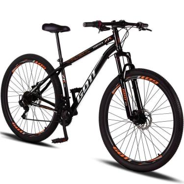 Imagem de Bicicleta Aro 29 Aço Carbono Gott Vortex Rx 21v Com Suspensão E Freio A Disco Preto-laranja