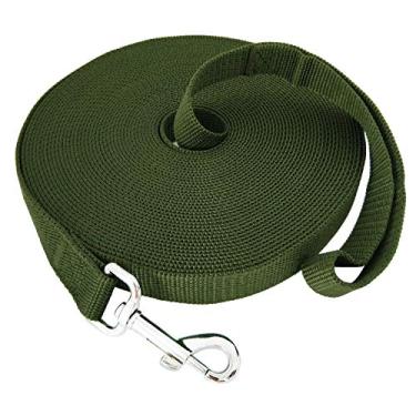 Imagem de TAIDA 20 pés 30 pés 40 pés 127 m Nylon Longo Treinamento Cachorro Coleira para Cães Pequenos Médio Grande, Longa Correia Cão/Puppy Chumbo para Obediência Treinamento de Lembrança, Acampamento ou Quintal, 1 polegada de larguraTaida 50 FOOT verde