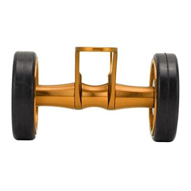 Imagem de KIMISS Rolos Easywheel para Guarda-lamas de Bicicleta - Roda Dupla para Bicicletas Dobráveis ​​Brompton e Dahon, Liga de Alumínio, Peças de Reposição Leves e de Rolamento Suave (Ouro)