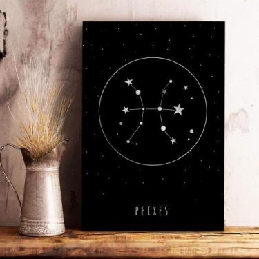 Imagem de Placa Decorativa Signos Peixes - TACOLADO PAPEL DE PAREDE, 15x21cm