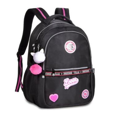 Imagem de Mochila de Costas Rebecca Bonbon College 17,5'' RB24004 Cor:Preto, Pre