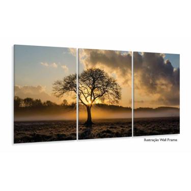Imagem de Quadros Decorativos Arvore Por Do Sol 60 x120tem Tecido