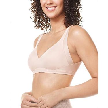 Imagem de Warner's Sutiã feminino sem efeitos colaterais nas axilas e costas confortável sem fio levemente forrado Ra2231a, Água de rosas, M