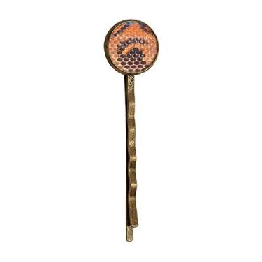 Imagem de Snack Couro Design Abstrato Retrô Metal Hair Bobby Pin Headwear