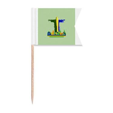 Imagem de Marcadores de palito de dente do Rio da Arquitetura de Carnaval, Marcação para Bolo de Festa, Prato de Queijo