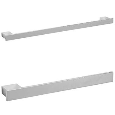 Imagem de Kit Porta Toalhas de Banho e Rosto Banheiro Cromado Master