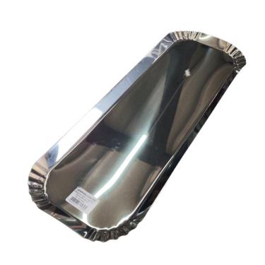 Imagem de BANDEJA CANTO CRESPO INOX 45x15x1,5CM BANDEJA ROCAMBOLE BOLO DE ROLO