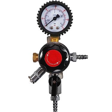 Imagem de Regulador de parede de barra de cerveja com regulador secundário de CO2 de 1,5 cm de farpa 0-60 PSI da LUCKEG