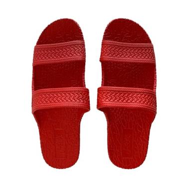 Imagem de Sandálias J-Slips para mulheres e homens – Confortável Jesus Jandals para praia – Slides havaianos impermeáveis em 12 cores, sandálias, Vermelho, 14 Women/12 Men