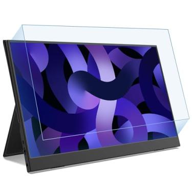 Imagem de F FORITO Pacote com 2 protetores de tela para laptop de 39.6 cm, antiluz azul, fosco compatível com monitor portátil ARZOPA/MNN/KYY/VILVA/ASUS/FANGOR/ViewSonic/QQH de 15,6 polegadas, antirreflexo e