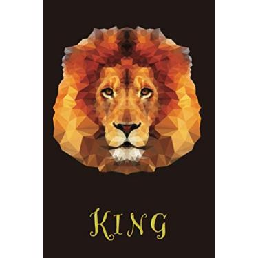 Imagem de King: Caderno de páginas em branco do Rei Leão, 15 x 23 cm, 100 páginas | Livro para amantes de animais para você