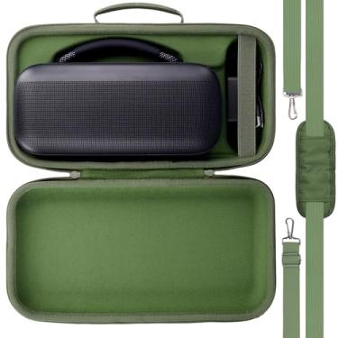Imagem de Capa protetora rígida para alto-falante portátil Bose SoundLink Max, bolsa de viagem portátil de substituição com alça de ombro e alça (capa verde militar) - co2CREA
