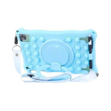 Imagem de Capa para iPad 11 Pro 11 M2 5ª 6ª 9,7 2017 2018 7ª 8ª geração 10.2 2019 Pro 11 2020 2021 Capa macia para iPad Air 10.5 (caneta com alça azul, para iPad 5ª 6ª e 9,7)