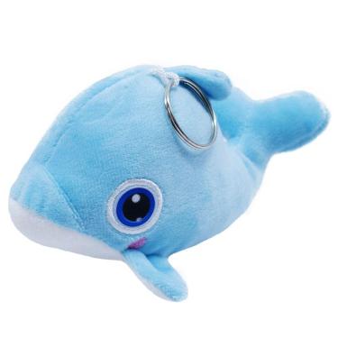 Imagem de Chaveiro Golfinho Azul Bochechas Rosadas 18cm - Pelúcia