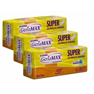 Imagem de Kit 60 Absorventes Geriátrico Pós Parto Operatório Geriamax (3 pacotes